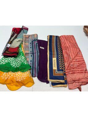 ladies 7 Silk Scarf's  VTG Givenchy- and more assorted